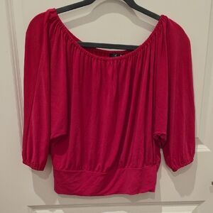 Express Vibrant Off-Shoulder Blouse